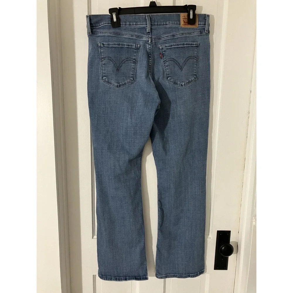 Levis Classic Bootcut Denim Jeans Women's Size 14 Stretch Medium Wash Western - Picture 3 of 11